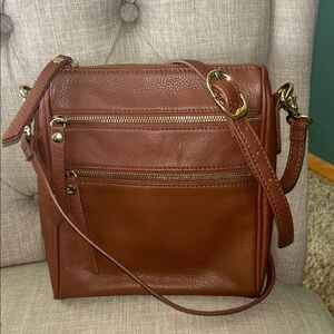 Emma Fox Warm Brown Crossbody Bag